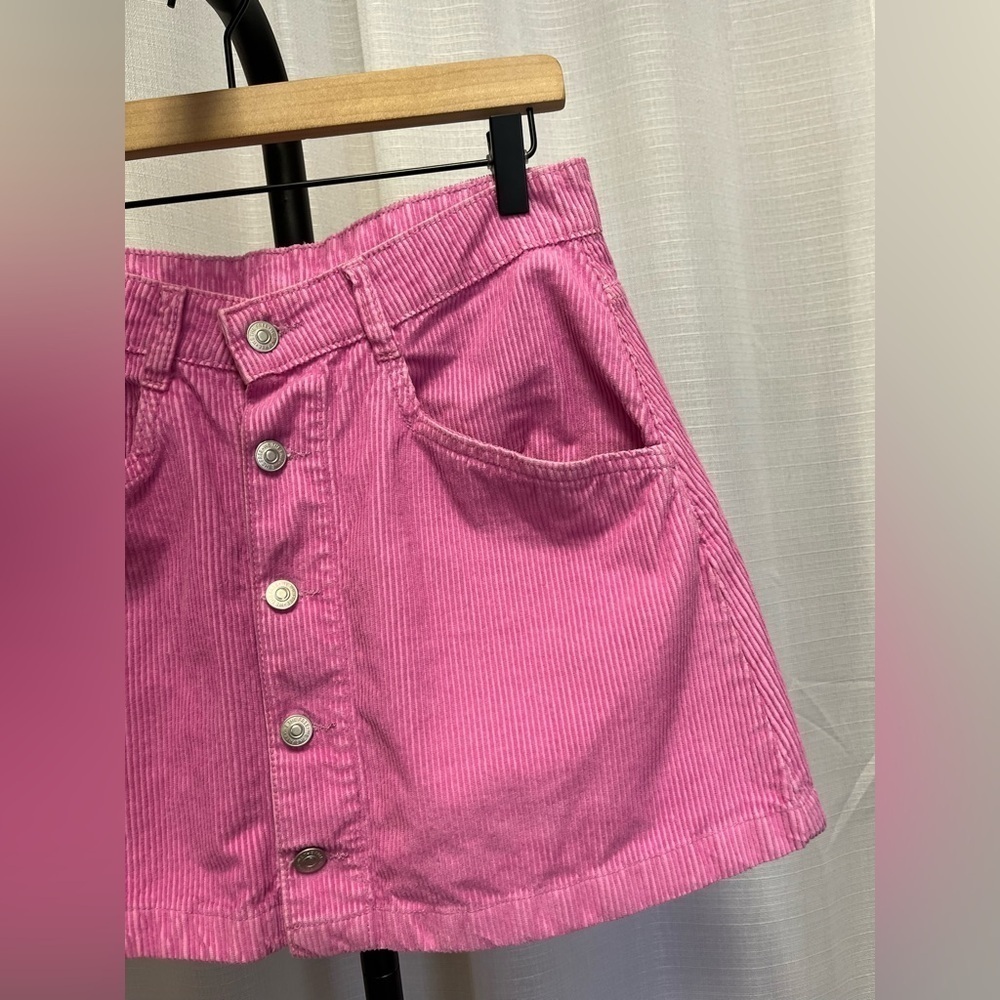 Free People Ray Cord Mini Skirt in Pink Frosting | size 6 - Picture 2 of 7